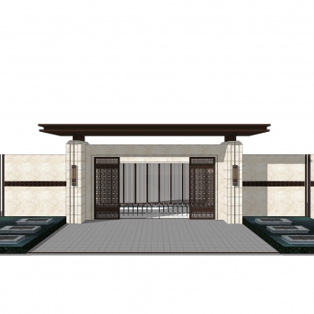 New Chinese Style Building Component-ID:153217083