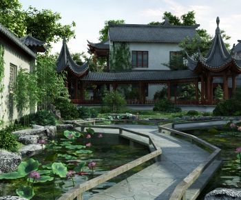 Chinese Style Garden Landscape-ID:335983047