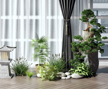 Modern Potted Green Plant-ID:433820012