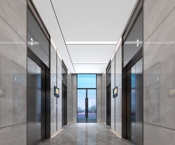 Modern Office Elevator Hall-ID:433669098