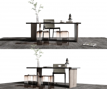 Modern Computer Desk And Chair-ID:688572886