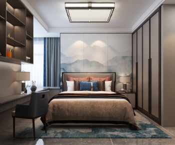 New Chinese Style Bedroom-ID:487030982