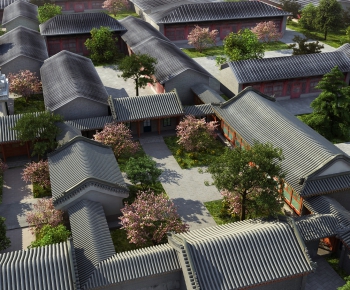 Chinese Style Architectural Bird's-eye View Planning-ID:392170064