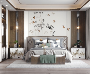 New Chinese Style Bedroom-ID:682533034