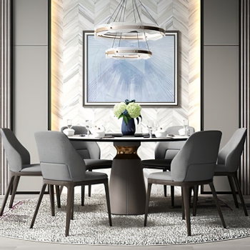 Modern Dining Table And Chairs-ID:102019071