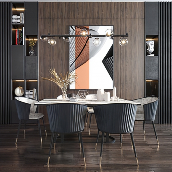 Modern Dining Table And Chairs-ID:804984098