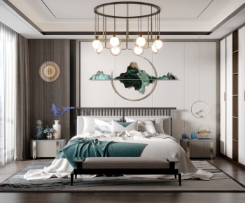 New Chinese Style Bedroom-ID:160828111