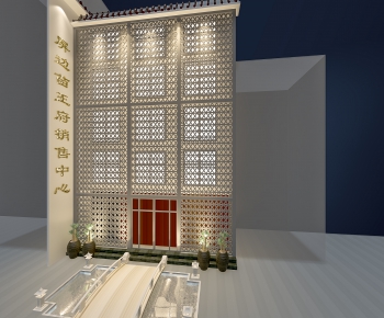 New Chinese Style Facade Element-ID:365617045