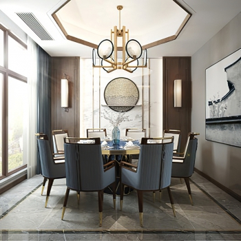 New Chinese Style Dining Room-ID:976728927