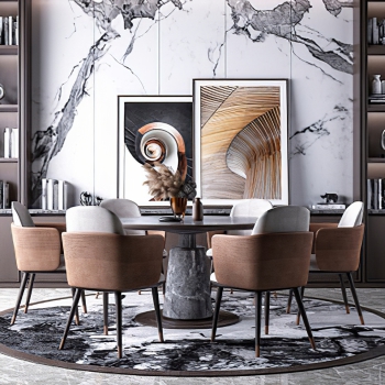 Modern Dining Table And Chairs-ID:966465006