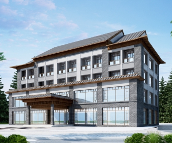 Chinese Style Building Appearance-ID:496520044