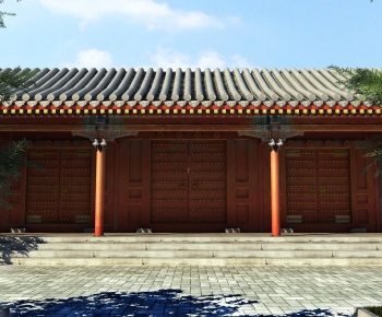 Chinese Style Ancient Architectural Buildings-ID:672307015