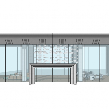 现代售楼处建筑、大厅-ID:241554989