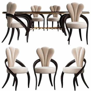 New Classical Style Dining Table And Chairs-ID:462083106