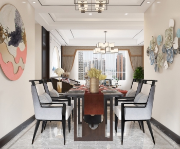 New Chinese Style Dining Room-ID:766443972