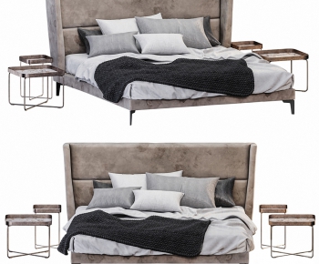 Modern Double Bed-ID:766421084