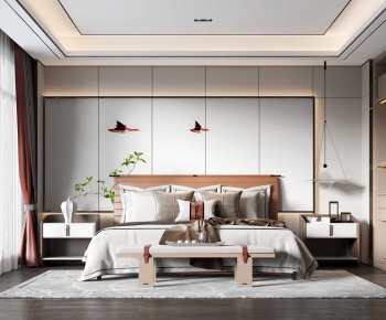 New Chinese Style Bedroom-ID:357188947