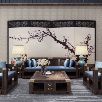 Chinese Style Sofa Combination-ID:456410883