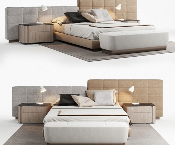 Modern Double Bed-ID:917898896