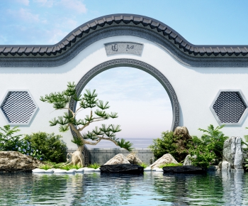 New Chinese Style Garden-ID:689526086
