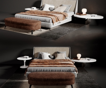 Modern Double Bed-ID:332376008