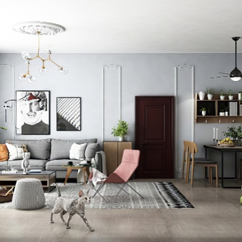 Nordic Style Sofa Combination-ID:457339052