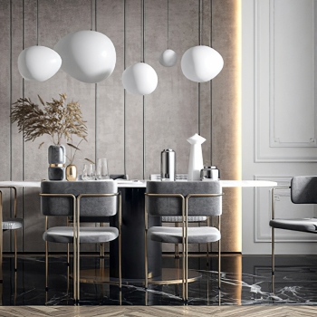 Modern Dining Table And Chairs-ID:393752101