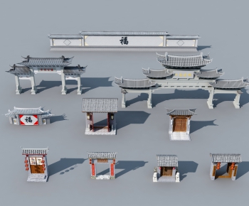Chinese Style Building Component-ID:217781182
