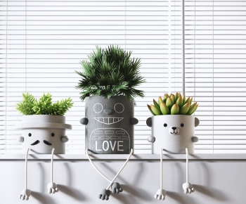 Modern Potted Green Plant-ID:799596074