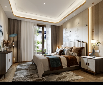 New Chinese Style Bedroom-ID:552109009