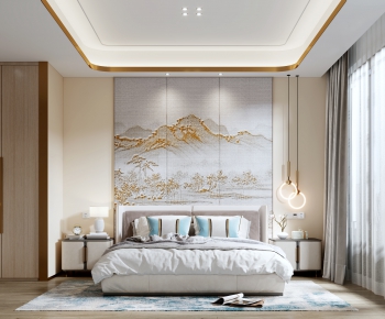 New Chinese Style Bedroom-ID:320481069