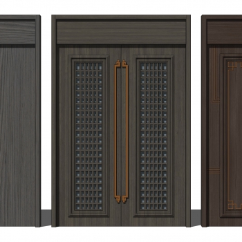 New Chinese Style Double Door-ID:475780966