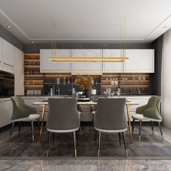 Modern Dining Room-ID:611603023