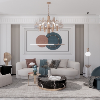 Modern A Living Room-ID:806930079