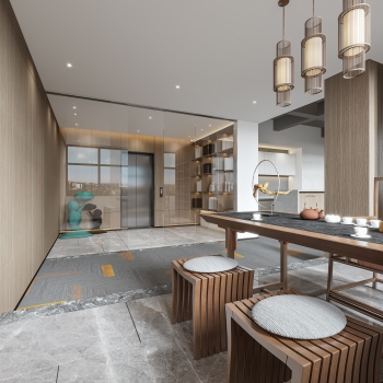 New Chinese Style Office Tea Room-ID:455302008
