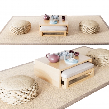 Japanese Style Tea Tables And Chairs-ID:596488005