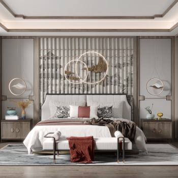 New Chinese Style Bedroom-ID:804208041
