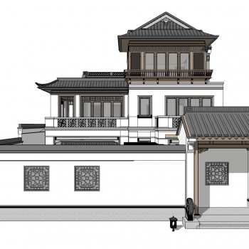 Chinese Style Villa Appearance-ID:299015056
