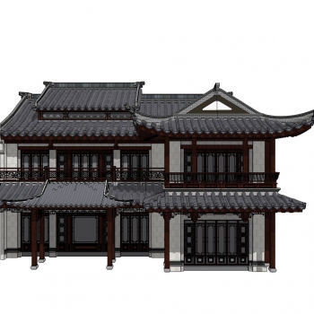 新中式合院古建筑-ID:498568062
