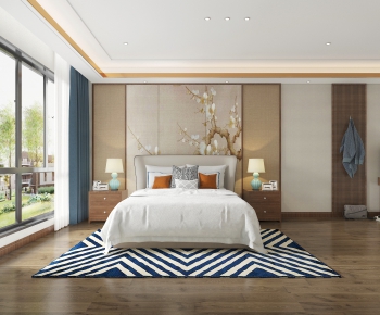 New Chinese Style Bedroom-ID:615201067