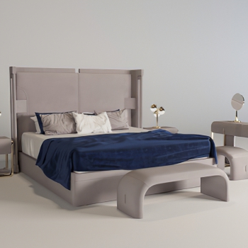 Modern Double Bed-ID:513936047