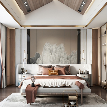 New Chinese Style Bedroom-ID:104772094