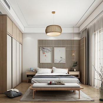 Japanese Style Bedroom-ID:578444965