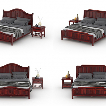 Chinese Style Double Bed-ID:736661912