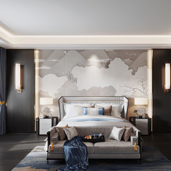 New Chinese Style Bedroom-ID:891482112