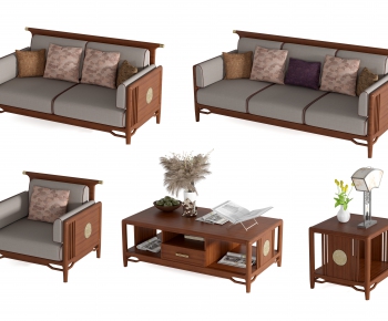 New Chinese Style Sofa Combination-ID:227309944