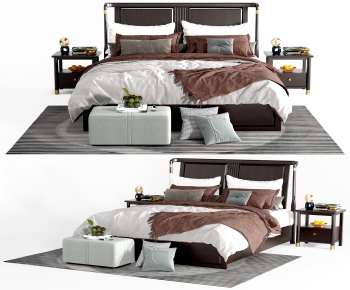 New Chinese Style Double Bed-ID:881328115