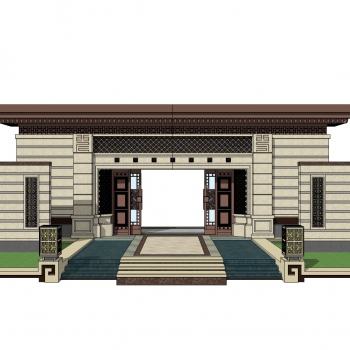 New Chinese Style Building Component-ID:294018986