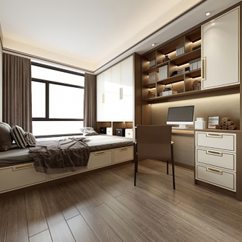 New Chinese Style Bedroom-ID:889827974