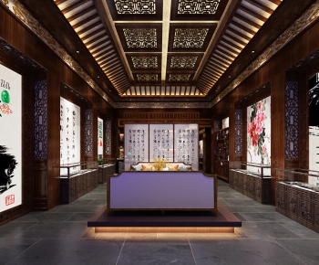 Chinese Style Exhibition Hall-ID:731798892